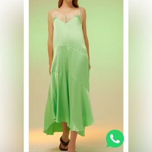 Elegant Green Slip Dress